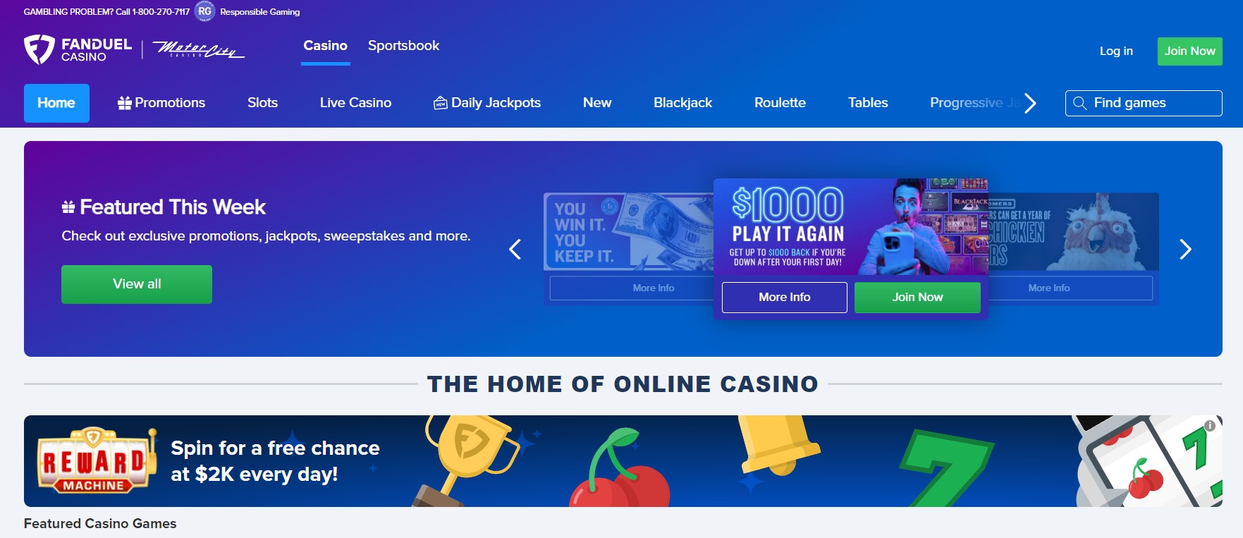 fanduel casino homepage