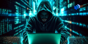 A hacker working on a computer