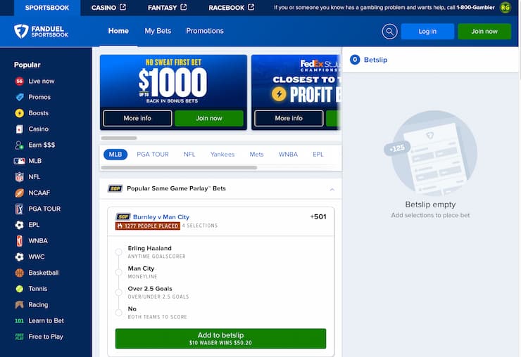 how to win at sports betting - fan duel homepage