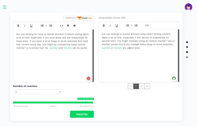 WordAI — Enhance Originality with Advanced Text Spinning