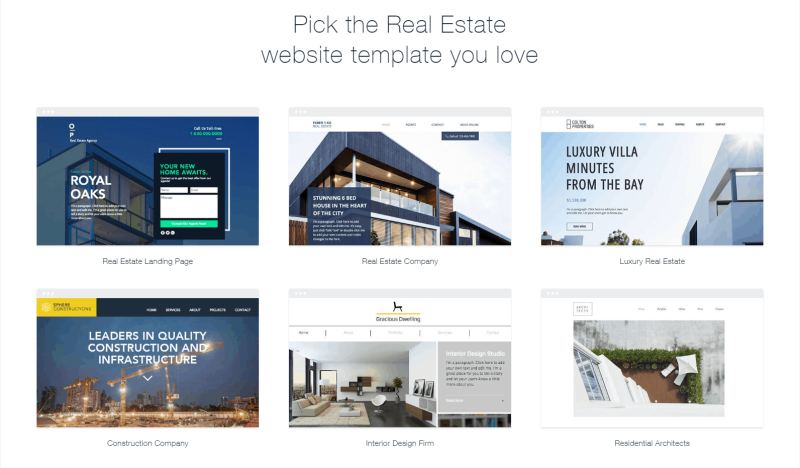 Wix — Best Choice for Real Estate Agents