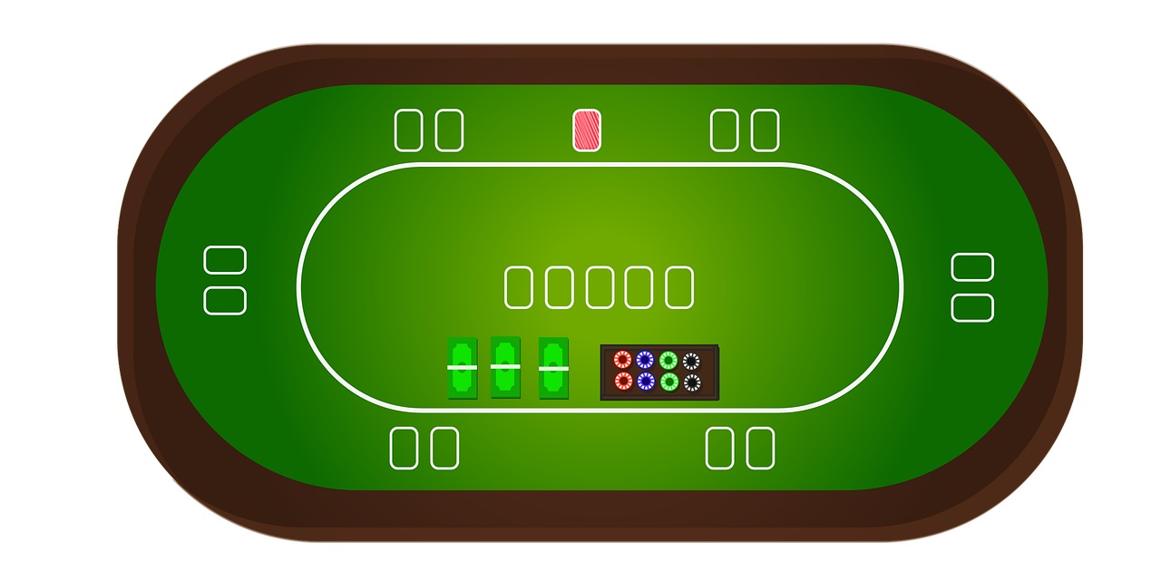 poker table with six places