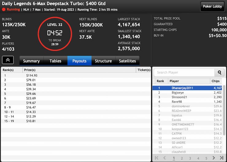 wsop online register for tournament