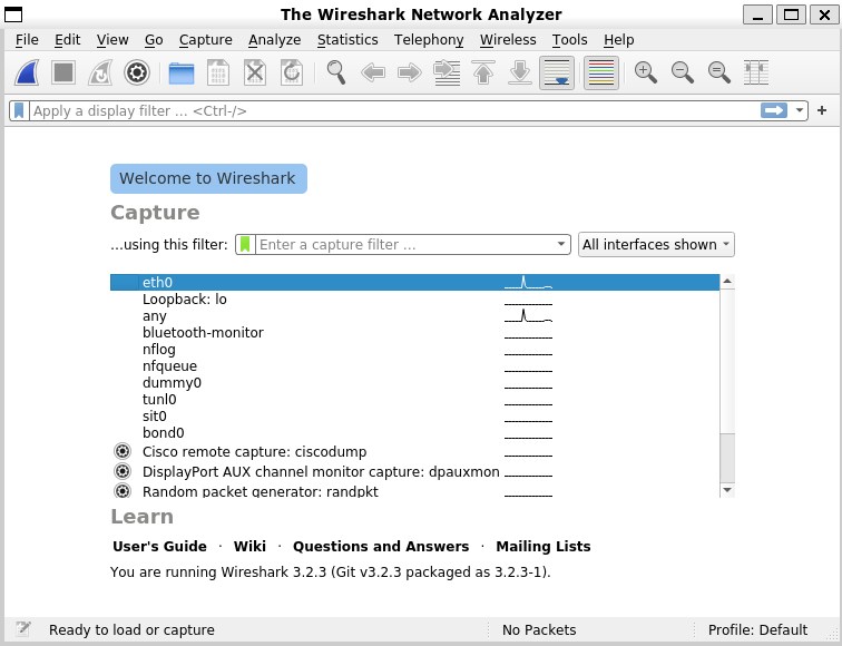The wireshark network analyzer