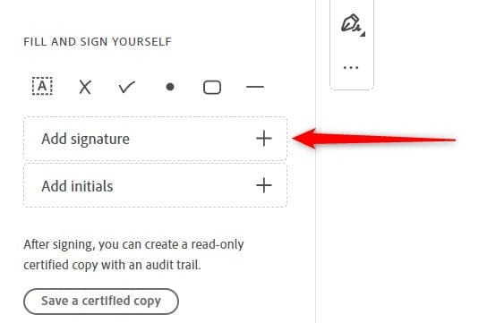 Add signature in Reader