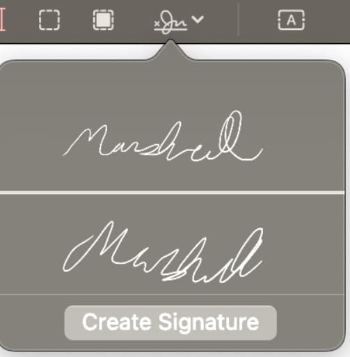 Choose a signature Preview