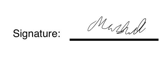 Electronic signature in Preview.