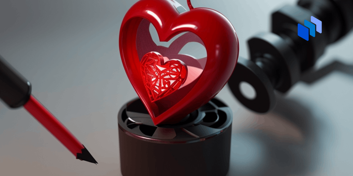 A 3D PRINTED HEART