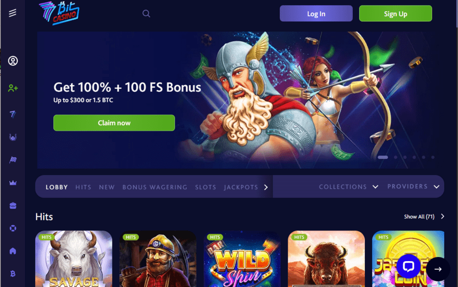 7Bit casino homepage