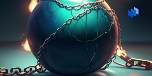 A globe in chains