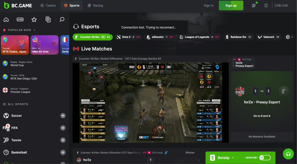 BC.Game Bitcoin Esports Betting