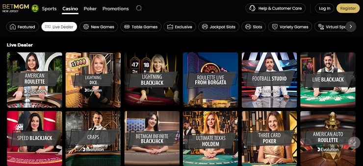 BetMGM Casino Step 4 Play Live Roulette