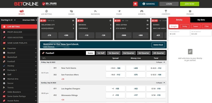 Sports Betting & Online Betting at BetOnline Sportsbook