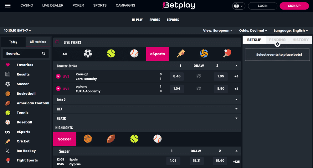 BetPlay Esports Betting