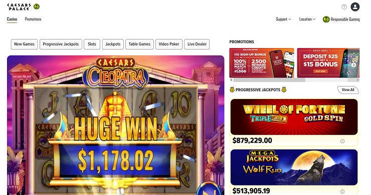 New Online Casinos - Caesars Palace