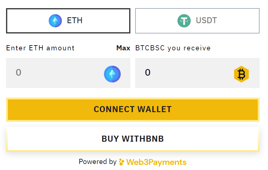 Connect to Bitcoin BSC Presale