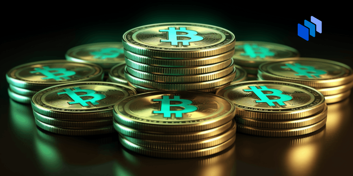 Crypto - Bitcoin - A Pile of Bitcoin Coins