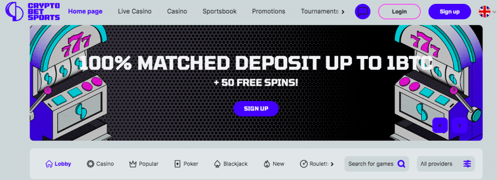 CryptoBetSports home