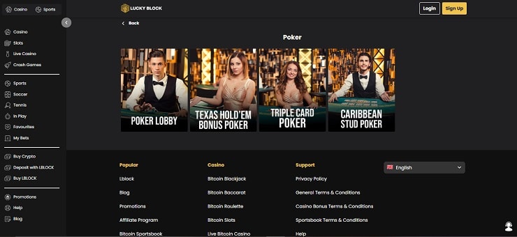 Lucky Block Live Poker