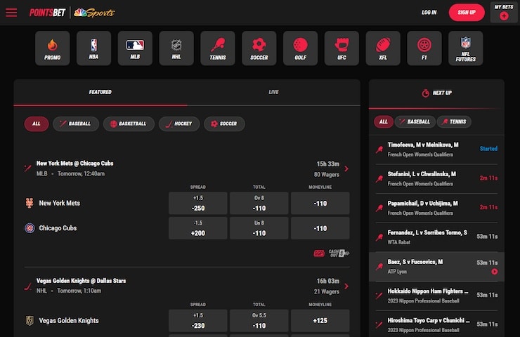 PointsBet CO Desktop Site