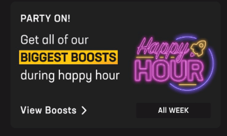Promotional banner at Hard Rock