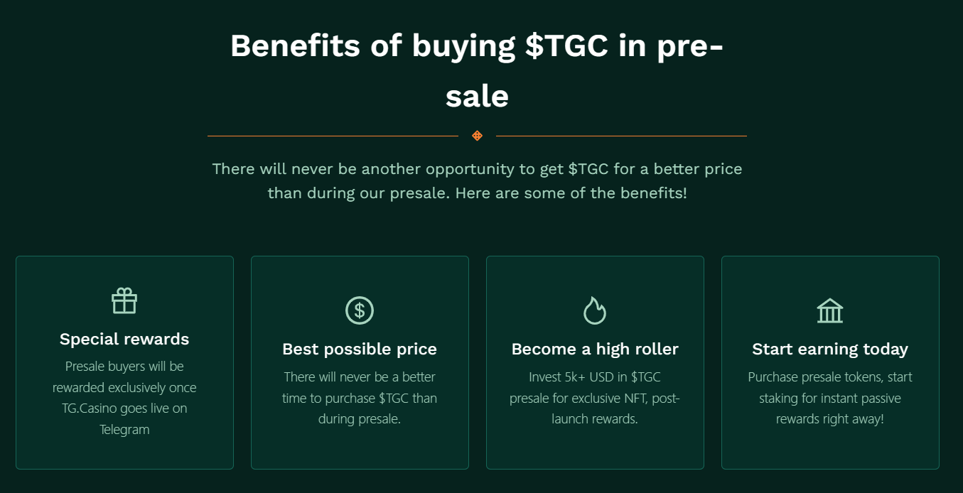 Benefits Of Buying $TGC
