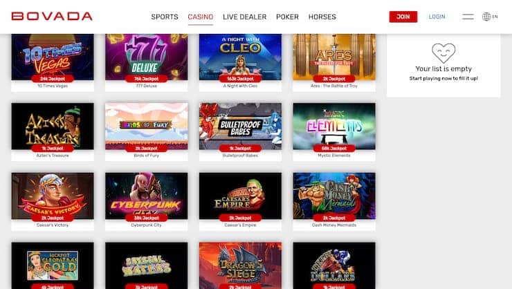 Bovada Credit Card Casino