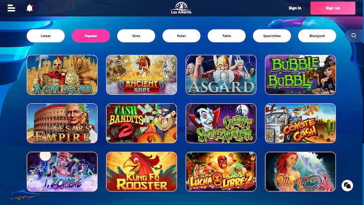 Las Atlantis Desktop Casino