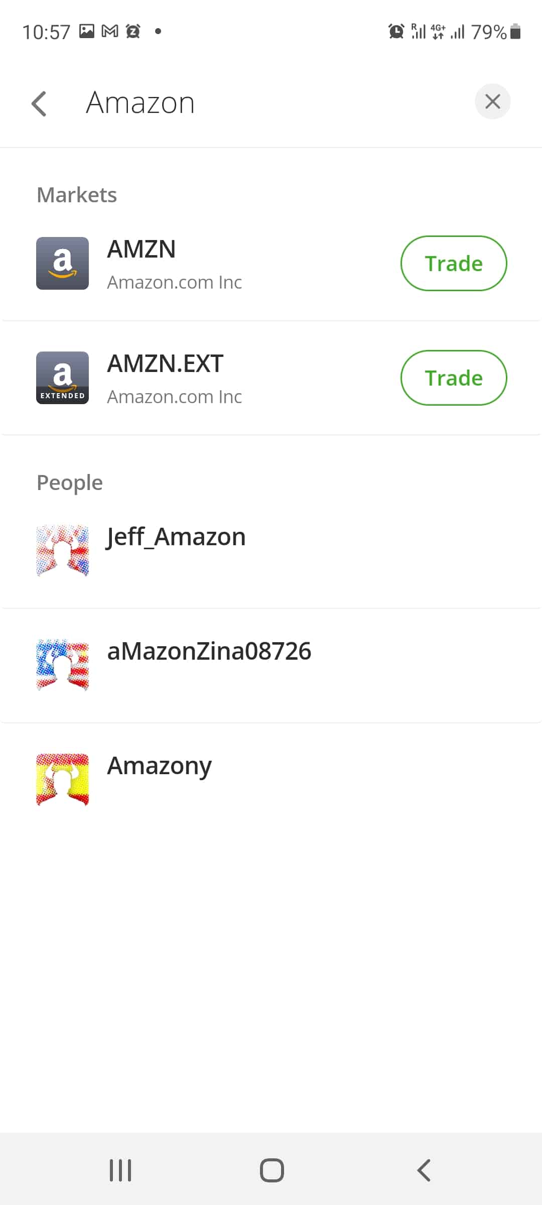 eToro app buy Amazon stock 