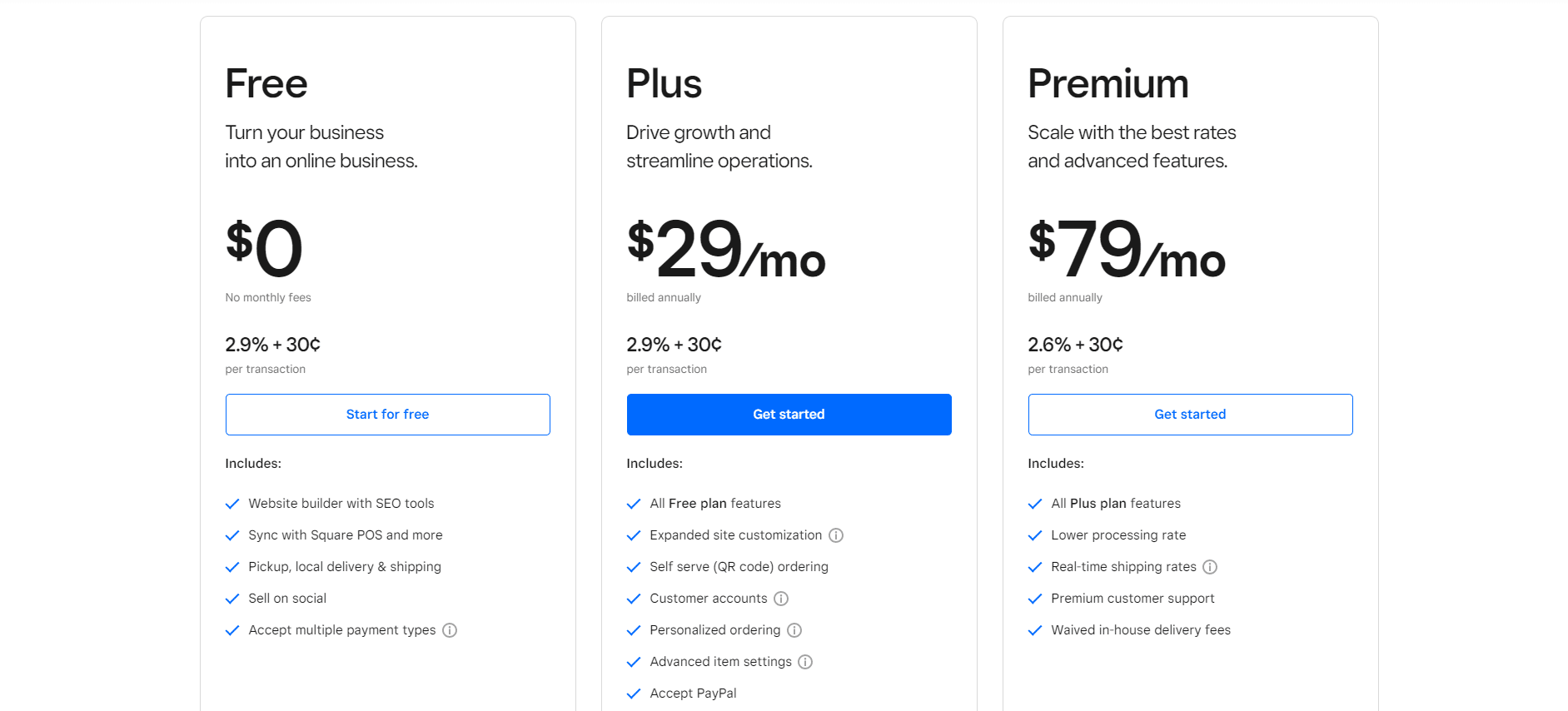 Square Pricing