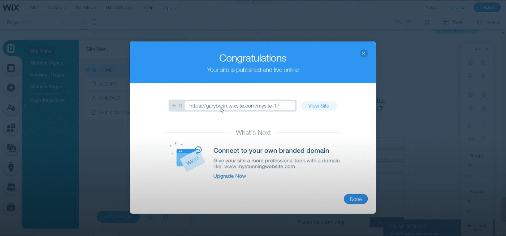 Now your website is ready