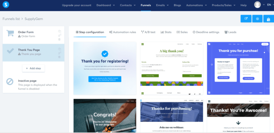 Systeme.io Website builder