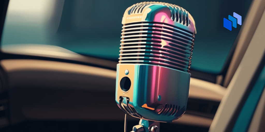 A microphone in a car