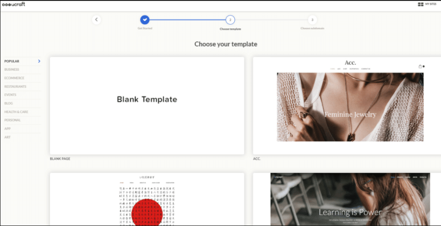 Ucraft Website Templates