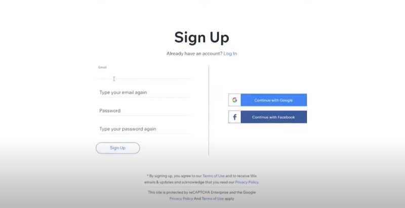 Login and Signup Page