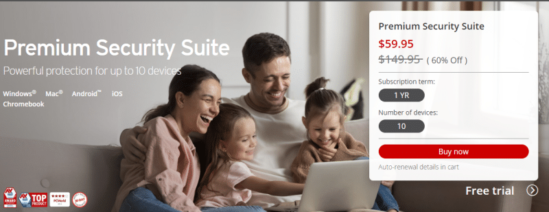 TrendMicro’s Premium Security package