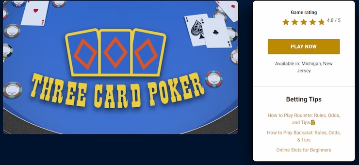 WynnBet poker