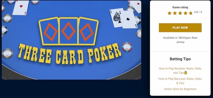 WynnBet poker