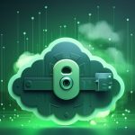 Cloud with a padlock
