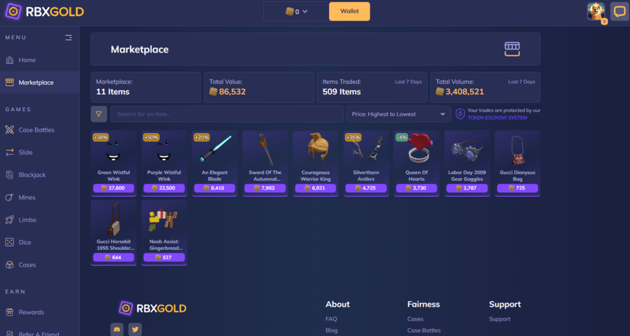 RBXGOLD Marketplace