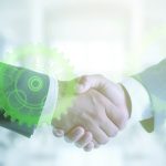 Two people shaking hands
