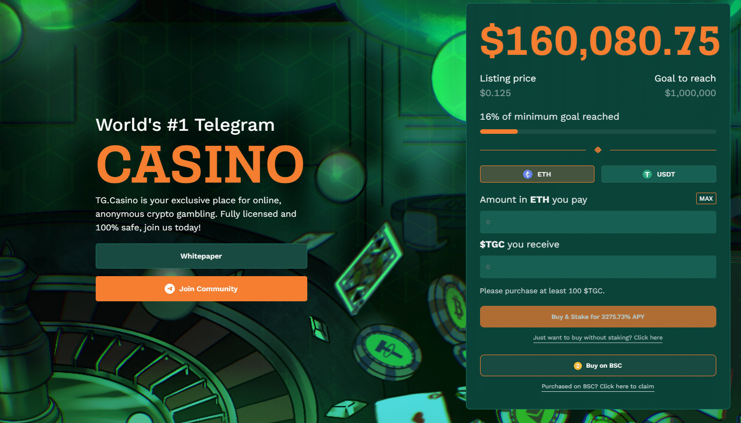 tg casino buy