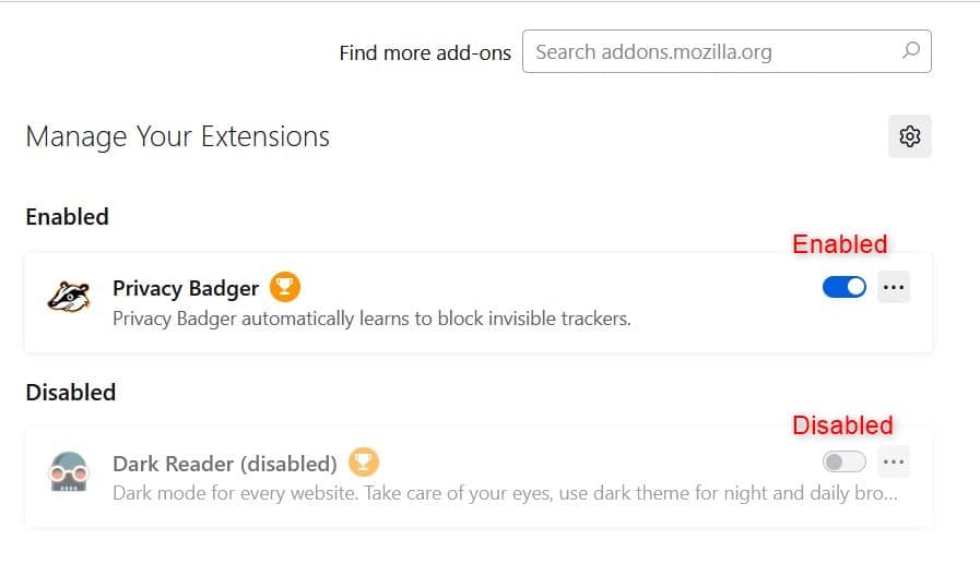 Disable browser extension automatic updates