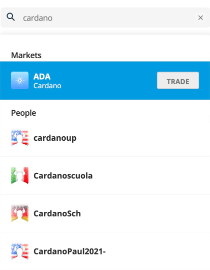 Cardano search on etoro