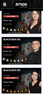 BetNow blackjack app