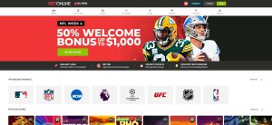 Step 1 BetOnline Homepage