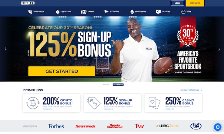 BetUS New Jersey Online Gambling Site Homepage