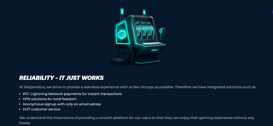 Betpanda values transparency. Dive into the T&C, and you'll have a clear view of its rules and guidelines.