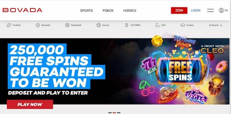 Bovada MA online casinos