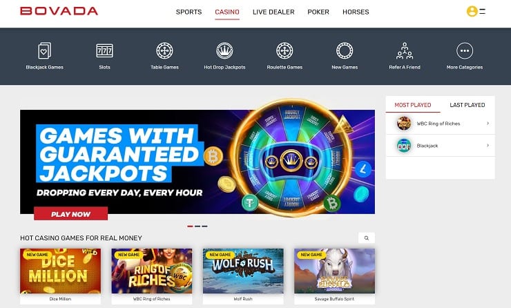 Bovada $10 Minimum Deposit Casino